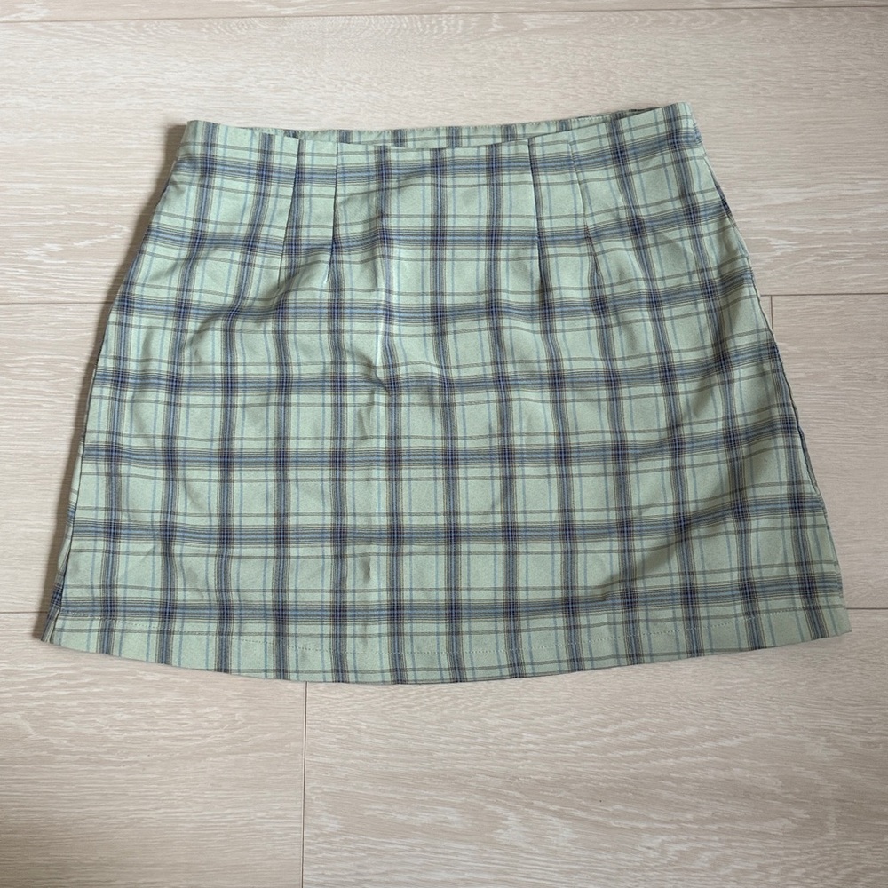 ✨Rumor Vintage Stylish Green Plaid Mini Skirt - Picture 8 of 8